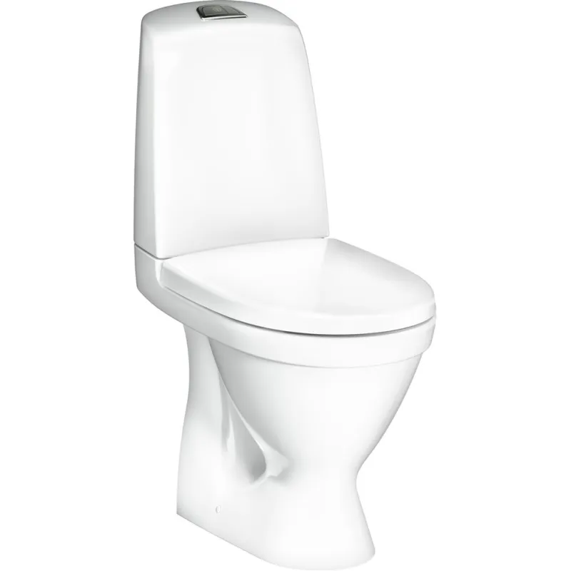 Tualetes Pods Gustavsberg Nautic 1510, Hygienic Flush mala, vāks ar Soft Close/Quick Release, Ceramicplus, balts