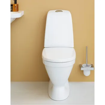 Tualetes Pods Gustavsberg Nautic 1510, Hygienic Flush mala, vāks ar Soft Close/Quick Release, Ceramicplus, balts
