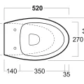 Piekaramais tualetes pods Simas LFT SPAZIO Rimless, balts, komplekts