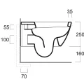 Piekaramais tualetes pods Simas LFT SPAZIO Rimless, balts, komplekts