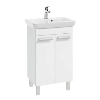 Vannas istabas skapītis CAPRI Deftrans ar izlietni Porto 55cm balts 001-Z-05508+3031