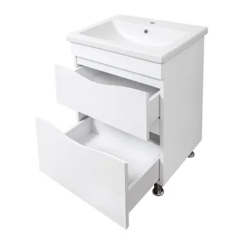 Vannas istabas skapītis Sanservis Smile-60 uz kājām ar izlietni Como-60, Smile New