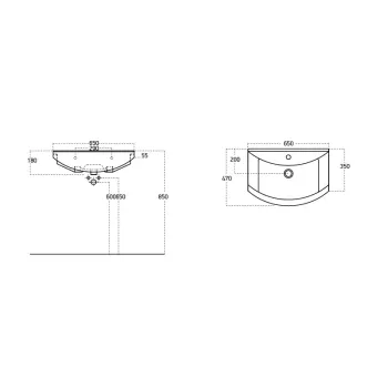 Vannas istabas izlietne Vento Zenon 65