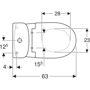 Tualetes pods Kolo Freja ar Duroplast Soft Close vāku , ūdens pieslēgums no apakšas, 45gr izvads, L7922100U