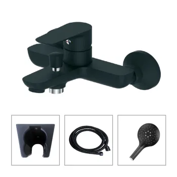 Ūdens Maisītājs vannai/dušai Vento Palermo Black, PA7703B ar aksesuariem