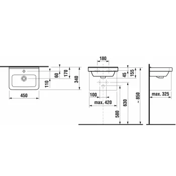 JIKA CUBITO  Izlietne 45x34 cm, H8114220001051