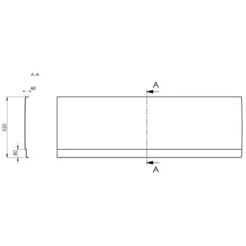 Vannas panelis Polysan Couvert, Priekšējais labais 170 R, 1700x520 mm, balts 72860