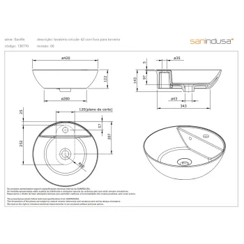 Vannas istabas izlietne Sanindusa Sanlife D42cm Balta 136770004