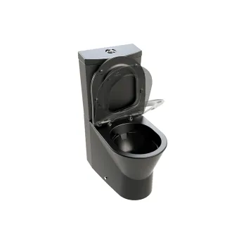 Tualetes pods Sanindusa URB.Y 60 Rimfree, ar SoftClose EasyClipp vāku, Melns matēts 140952264