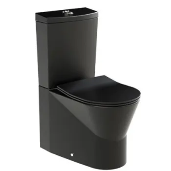 Tualetes pods Sanindusa URB.Y 60 Rimfree, ar SoftClose EasyClipp vāku, Melns matēts 140952264