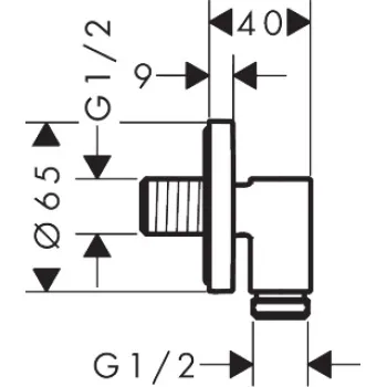 Dušas izvads Hansgrohe FixFit Fine S, hroms 28882000