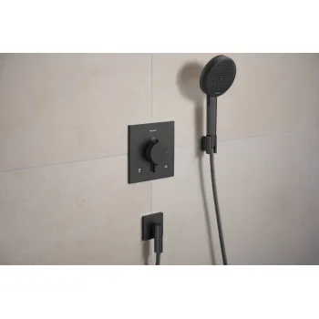 Dušas izvads Hansgrohe FixFit Fine E, pulēts melns hroms 28883340