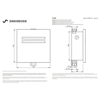 Pisuāra dozators Sanindusa Plan ar sensoru, iebūvējams, (ar bateriju) Hromēts 512057113