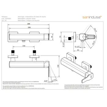 Dušas masītājs Sanindusa Advance 527070111