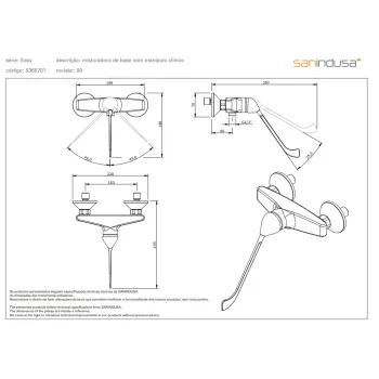 Dušas masītājs Sanindusa Easy, (cilvēkiem ar kustību ierobežojumiem) 536570111