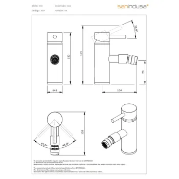 Bide maisītājs Sanindusa Tube ECO, Hromēts 551040111