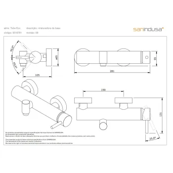 Dušas masītājs Sanindusa Tube ECO Hromēts 551070111