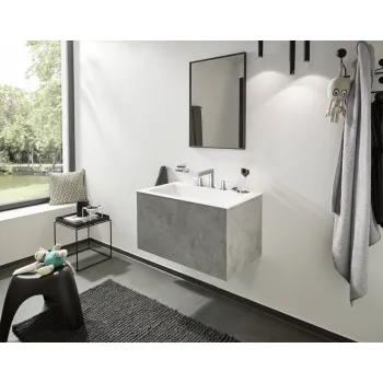 Vannas istabas izlietnes maisītājs Hansgrohe Finoris 110 iebūvējams ar Push-Open vārstu, EcoSmart, hroms 76033000