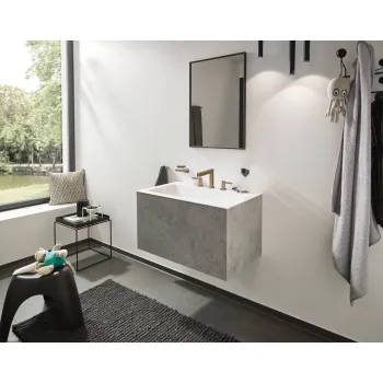 Vannas istabas izlietnes maisītājs Hansgrohe Finoris 110 iebūvējams ar Push-Open vārstu, EcoSmart, pulēta bronza 76033140