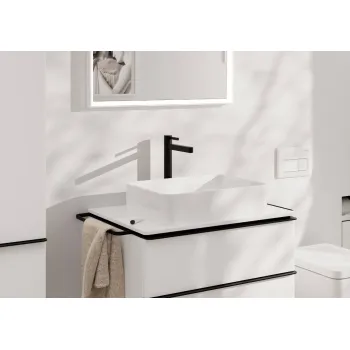 Vannas istabas izlietnes maisītājs Hansgrohe Finoris 260 ar Push-Open, Paaugstināts, CoolStart, EcoSmart, matēti melns 76072670