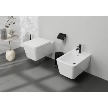 Bide maisītājs Hansgrohe Finoris ar Push-Open vārstu, pulēts melns hroms 76200340