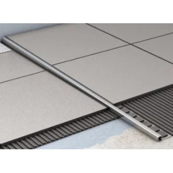 Dušas kanāla profils ACO ShowerStep, 990 mm, kreisā puse, h=12.5/30 mm Melns