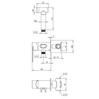Bidetta Maisītājs Deante Alpinia, Iebūvējams Melns BGA_N34M