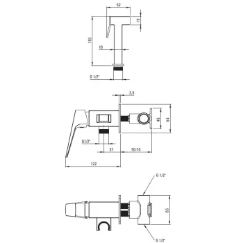 Bidetta Maisītājs Deante Blur, Iebūvējams Melna BQL_N34M