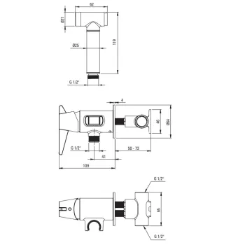 Bidetta Maisītājs Deante Temisto, Iebūvējams Melna BQT_N34M