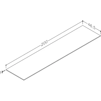 Darba virsma Kame Universal HPL 200cm Balts Matēts WP/20-3/H16