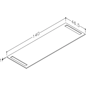 Darba virsma Kame Universal HPL ar 2 dvieļu turētājiem 140cm Balts Matēts WP-2/12-3/H16