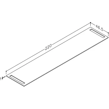 Darba virsma Kame Universal HPL ar 2 dvieļu turētājiem 220cm Balts Matēts WP-2/20-3/H16