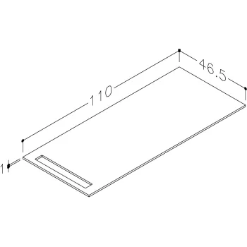 Darba virsma Kame Universal ar dvieļu turētāju HPL 110cm Balts Matēts WP-1/10-3/H16