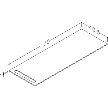 Darba virsma Kame Universal ar dvieļu turētāju HPL 130cm Balts Matēts WP-1/12-3/H16