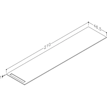 Darba virsma Kame Universal ar dvieļu turētāju HPL 210cm Balts Matēts WP-1/20-3/H16