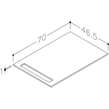 Darba virsma Kame Universal ar dvieļu turētāju HPL 70cm Balts Matēts WP-1/6-3/H16