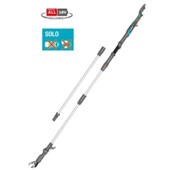 Dārza šķēres Gardena 18 V akumulatora, teleskopiskās HighCut 360/18 V P4A, bez akumulatora un lādētāja 14776-55