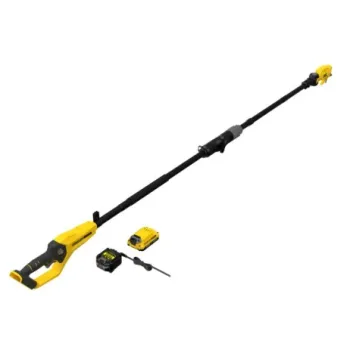 Dārza šķēres Stanley 18 V akumulator , teleskopiskas, 1 x 2,0 Ah akumulators, lādētājs SFMCPP632D1-QW