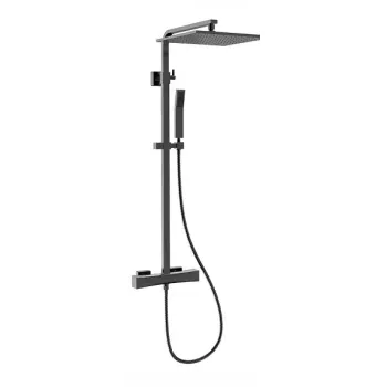 Dušas sistēma O'DESIGN CRONOS Ar dušas galvu un rokas dušu Tumšs Matēts Hroms CRONOS500-G