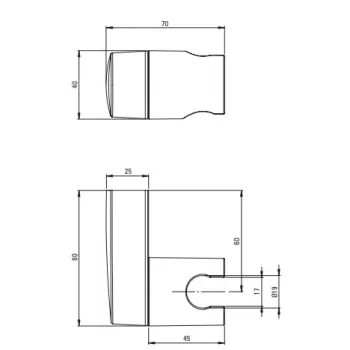 Dušas turētājs Deante, Melns ANN_N21U