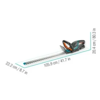 Dzīvžoga šķēres Gardena 18 V akumulatora  ComfortCut 60/18 V P4A, 60 cm, 1 x P4A PBA 2,5 Ah akumulators, lādētājs 14731-20