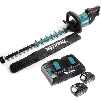 Dzīvžoga šķēres Makita 18 V akumulatora 60 cm, 2 x 5,0 Ah LXT akumulatori, DUH601PTE lādētājs