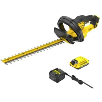Dzīvžoga šķēres Stanley 18 V akumulatora 50 cm, 1 x 2,0 Ah akumulators, lādētājs SFMCHT650D1-QW