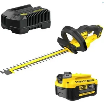 Dzīvžoga šķēres Stanley 18 V akumulatora 65 cm, 1 x 4,0 Ah akumulators, lādētājs SFMCHT855M1-QW