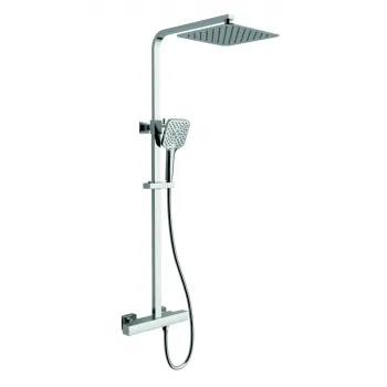 Dušas Sistēma O'DESIGN GRAFIK ar Termostatu ar dušas galvu 25x25cm un rokas dušu Hromēta GRAF800C