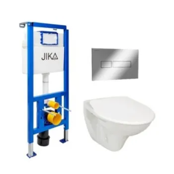 Tualetes poda komplekts Rāmis Jika ar podu Jika Nila, vāku un Hromētu pogu KMPLJIKASCS