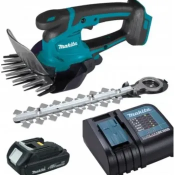 Krūmu un zāles šķēres Makita 18 V akumulatora, 1 x 1,5 Ah LXT akumulators, lādētājs DUM111SYX