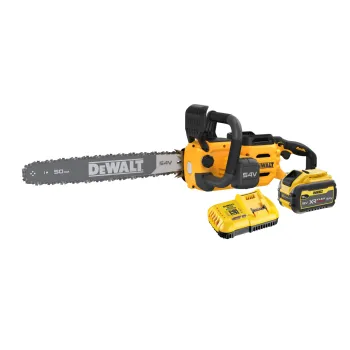 Motorzāģis DeWALT 54 V akumulatora 50 cm, 1 x 9,0 Ah FLEXVOLT akumulators, DCMCS575X1 lādētājs
