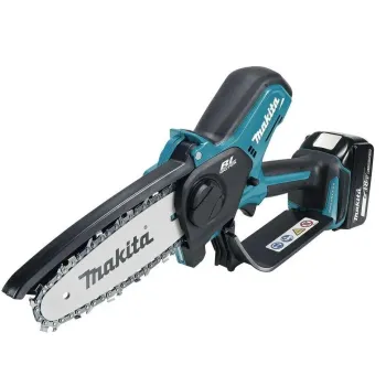 Motorzāģis Makita 18 V maiņstrāvas atzarošanas, 15 cm, 1 x 5,0 Ah LXT akumulators, lādētājs DUC150RT01