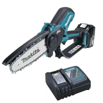 Motorzāģis Makita 18 V maiņstrāvas atzarošanas, 15 cm, 1 x 5,0 Ah LXT akumulators, lādētājs DUC150RT01